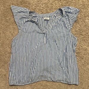Sonoma XL lightweight Blue and White Striped Blouse